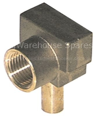 Connection angle for gas burner