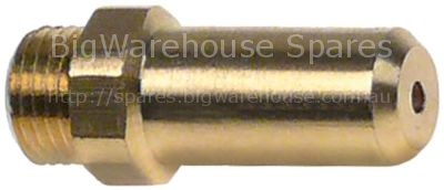 Gas injector thread M10x1 bore ø 2,05mm L 30mm WS 12