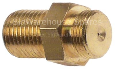 Pilot burner nozzle code 40 bore ø 0,4mm thread M10x1 - 3/8" UNE