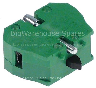 Contact block ECX1040 1NO max 400 V 10 A green