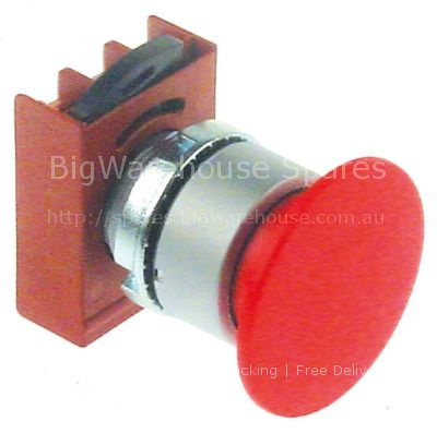 Mushroom momentary switch mounting measurements ø22mm red