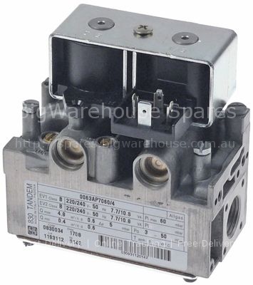 Gas valve 230V 50Hz gas inlet 1/2" gas outlet 1/2" level slow ig
