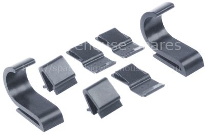 Mounting clip set plastic for front panel