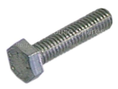 Hexagonal screw thread M6 thread L 30mm SS WS 10 Qty 20 pcs DIN