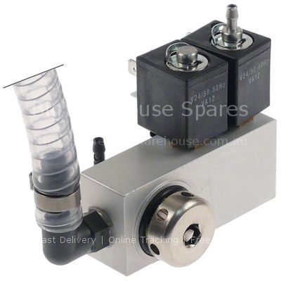 Solenoid valve assembly 24 VAC inlet 1/2" outlet 10,5mm 2 coils