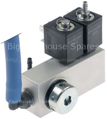 Solenoid valve assembly 24 VAC inlet 1/2" outlet 7,5mm 2 coils c