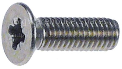 Countersunk screw thread M4 L 8mm SS DIN 965/ISO 7046 Qty 1 pcs
