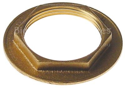 Hexagonal nut thread 1½" brass