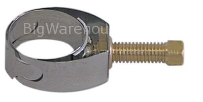 Hose clamp SS/brass ø 5-10mm width 10mm Qty 5 pcs
