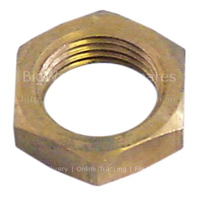 Nut thread 1/2" H 8mm brass WS 27 Qty 1 pcs