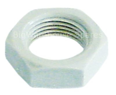 Nut thread 3/8" H 8mm WS 24 plastic Qty 1 pcs