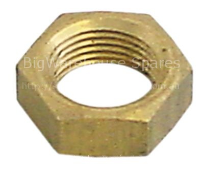 Nut thread 3/8" H 8mm brass WS 22 Qty 1 pcs