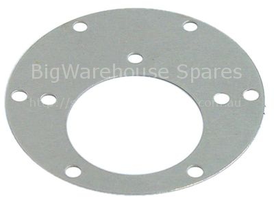 Opposite support ED ø 117mm ID ø 61mm thickness 1,4mm 9 holes ho