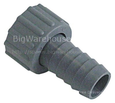 Hose connector straight connection 3/4"x19mm