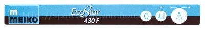 Membrane keypad warewashing ECO STAR 430 L 430mm W 46mm