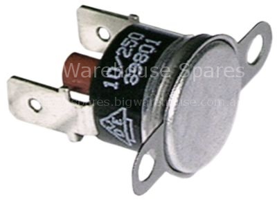 Bi-metal safety thermostat switch-off temp. 105°C 1-pole connect