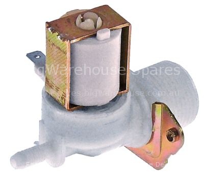 Solenoid valve single straight 230VAC outlet 6mm plastic inlet 3
