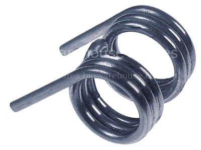 Torsion spring ø 23,5mm L1 29mm L2 38mm wire gauge ø 3mm for ice