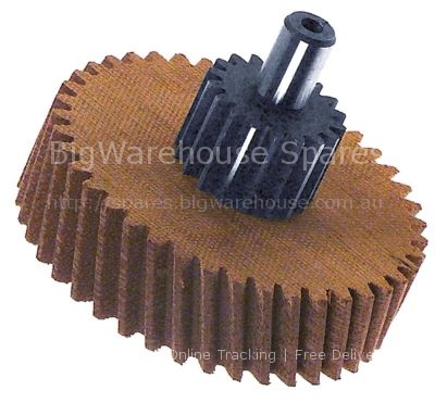 Gear wheel ø 21,3mm teeth 18-41 D1 ø 58mm shaft ø 8 shaft L 55mm