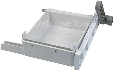 Sump complete for ice maker L 225mm W 165mm H 80mm shaft L 255mm