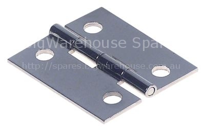 Hinge L 40mm W 35mm H 4mm mounting distance 28mm hole ø 5mm thic