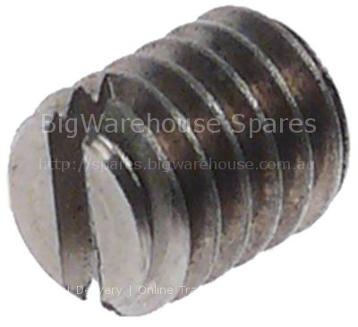 Grub screw thread M4 L 5mm slotted Qty 1 pcs