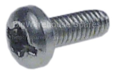 Flat-headed bolt thread M4 thread L 10mm 7500 Qty 1 pcs head ø 8