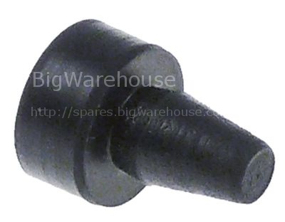 Stopper for lever D1 ø 12mm D2 ø 7mm H 7,5mm rubber