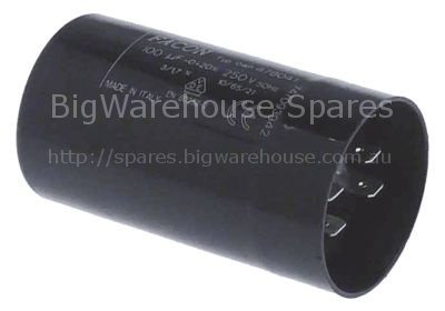 Starting capacitor 100µF 250V 50/60Hz duty cycle 3s  04P.47804S