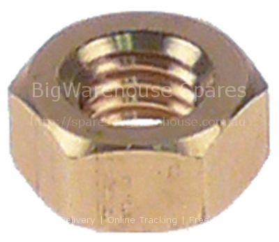 Nut thread M8 H 6,4mm WS 13 brass DIN/ISO DIN 934 / ISO 4032/867