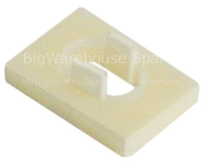 Disc PTFE H 4,2mm L 23mm W 16mm sliding plate