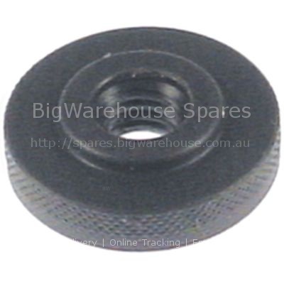 Knurled nut thread M10x1.5 ø 30mm H 10mm for rinse arm plastic