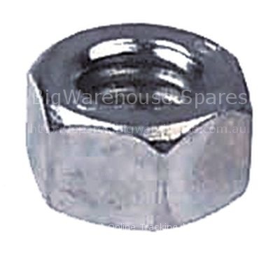 Nut thread M6 H 6mm WS 10 zinc-coated steel Qty 1 pcs DIN/ISO IS