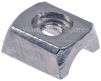 Hood handle support mounting pos. front L 37,5mm W 35,5mm H 16,5