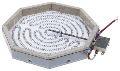 Radiation heater octagonal 2100W 230V L 230mm W 230mm heating ci