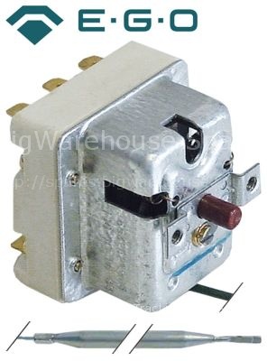 Safety thermostat switch-off temp. 140°C 3-pole 20A probe ø 6mm
