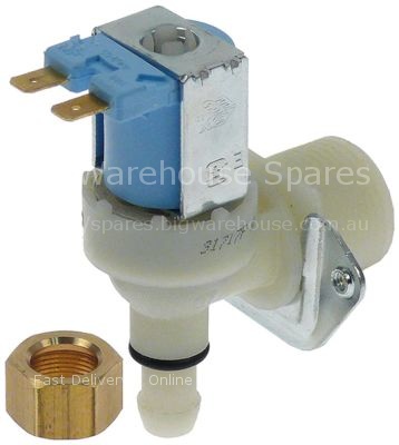 Solenoid valve single angled 230VAC inlet 3/4" outlet 11.5mm DN1