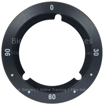 Knob dial plate thermostat t.max. 90°C 30-90°C ø 95mm black
