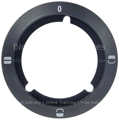 Knob dial plate oven TH/BH/TH+BH ø 95mm black