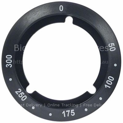 Knob dial plate thermostat t.max. 300°C 50-300°C ø 95mm black