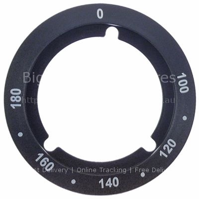 Knob dial plate thermostat 100-180°C ø 95mm black