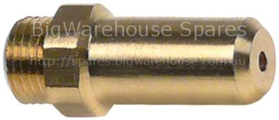 Gas injector thread M10x1 bore ø 1,2mm L 30mm WS 12
