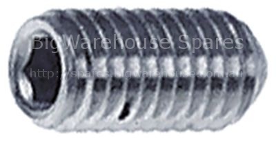 Grub screw thread M5 L 10mm stainless steel DIN 914/ISO 4027 WS