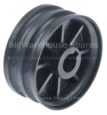 Round belt pulley disc ø 70mm double shaft intake ø 14mm groove