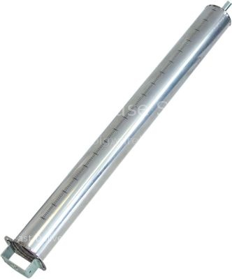 Bar burner ø 50mm L 520mm flange width 52mm flange ø 75mm pizza