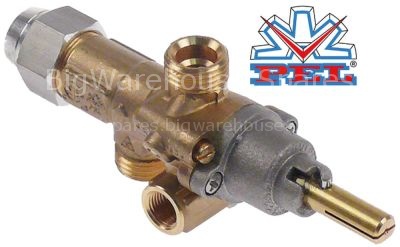 Gas tap PEL type 21S gas inlet M16x1.5 (tube ø 10mm)