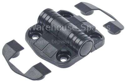 Hinge L 52mm W 57mm H 18mm mounting distance 34mm hole ø 5mm pla