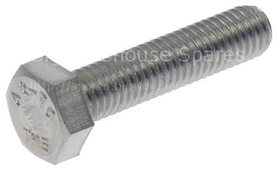 Hexagonal screw thread M8 thread L 35mm SS DIN 933 / ISO 4017