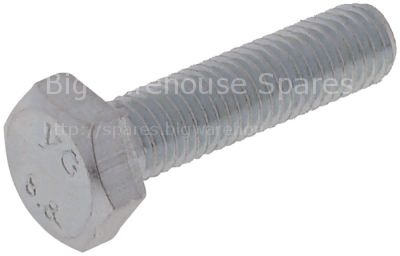 Hexagonal screw thread M10 thread L 40mm zinc-coated steel WS 17