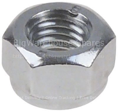Hexagonal nut thread M10 H 11,5mm zinc-coated steel WS 17 Qty 1